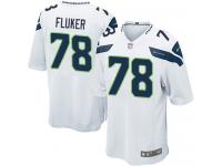 Nike D.J. Fluker Game White Road Men's Jersey - NFL Seattle Seahawks #78