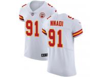 Nike Derrick Nnadi Elite White Road Men's Jersey - NFL Kansas City Chiefs #91 Vapor Untouchable