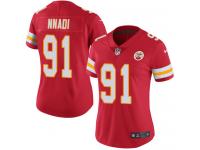 Nike Derrick Nnadi Limited Red Home Women's Jersey - NFL Kansas City Chiefs #91 Vapor Untouchable