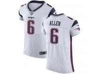 Nike Elite Ryan Allen White Men's Jersey - New England Patriots #6 NFL Vapor Untouchable Road