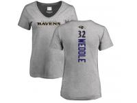 Nike Eric Weddle Ash Backer V-Neck Women's - NFL Baltimore Ravens #32 T-Shirt