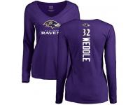Nike Eric Weddle Purple Backer Women's - NFL Baltimore Ravens #32 Long Sleeve T-Shirt