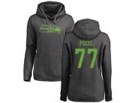 Nike Ethan Pocic Ash One Color Women's - NFL Seattle Seahawks #77 Pullover Hoodie