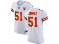 Nike Frank Zombo Elite White Road Men's Jersey - NFL Kansas City Chiefs #51 Vapor Untouchable