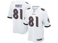 Nike Hayden Hurst Game White Road Youth Jersey - NFL Baltimore Ravens #81