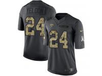 Nike Jaguars #24 T.J. Yeldon Black Youth Stitched NFL Limited 2016 Salute to Service Jersey