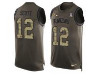 Nike Jaleel Scott Green Men's Jersey - NFL Baltimore Ravens #12 Salute to Service Tank Top