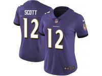 Nike Jaleel Scott Limited Purple Home Women's Jersey - NFL Baltimore Ravens #12 Vapor Untouchable