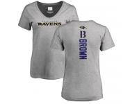 Nike John Brown Ash Backer V-Neck Women's - NFL Baltimore Ravens #13 T-Shirt
