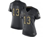 Nike John Brown Limited Black Women's Jersey - NFL Baltimore Ravens #13 2016 Salute to Service