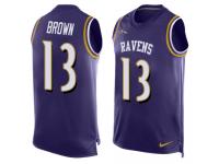 Nike John Brown Purple Men's Jersey - NFL Baltimore Ravens #13 Player Name & Number Tank Top