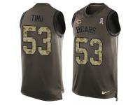 Nike John Timu Green Men's Jersey - NFL Chicago Bears #53 Salute to Service Tank Top
