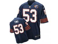 Nike John Timu Navy Blue Men's Jersey - NFL Chicago Bears #53 Throwback