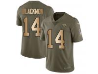 Nike Justin Blackmon Limited Olive Gold Youth Jersey - NFL Jacksonville Jaguars #14 2017 Salute to Service