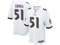 Nike Kamalei Correa Game White Road Youth Jersey - NFL Baltimore Ravens #51