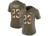 Nike Kendall Fuller Limited Olive Gold Women's Jersey - NFL Kansas City Chiefs #23 2017 Salute to Service