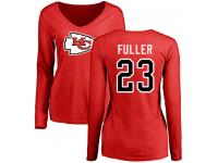 Nike Kendall Fuller Red Name & Number Logo Slim Fit Women's - NFL Kansas City Chiefs #23 Long Sleeve T-Shirt