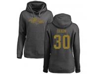 Nike Kenneth Dixon Ash One Color Women's - NFL Baltimore Ravens #30 Pullover Hoodie