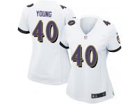 Nike Kenny Young Game White Road Women's Jersey - NFL Baltimore Ravens #40