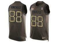 Nike Men NFL Kansas City Chiefs #88 Tony Gonzalez Olive Salute To Service Tank Top