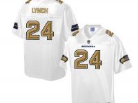 Nike Men NFL Seattle Seahawks #24 Marshawn Lynch White Game Jersey