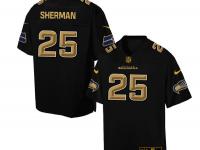 Nike Men NFL Seattle Seahawks #25 Richard Sherman Black Game Jersey