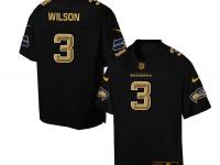 Nike Men NFL Seattle Seahawks #3 Russell Wilson Black Game Jersey