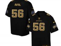 Nike Men NFL Seattle Seahawks #56 Cliff Avril Black Game Jersey