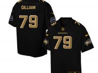 Nike Men NFL Seattle Seahawks #79 Garry Gilliam Black Game Jersey