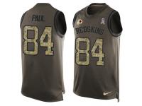 Nike Men NFL Washington Redskins #84 Niles Paul Olive Salute To Service Tank Top