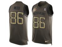 Nike Men NFL Washington Redskins #86 Jordan Reed Olive Salute To Service Tank Top