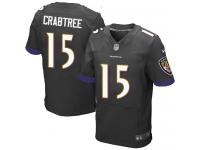Nike Michael Crabtree Elite Black Alternate Men's Jersey - NFL Baltimore Ravens #15