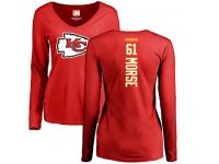 Nike Mitch Morse Red Backer Slim Fit Women's - NFL Kansas City Chiefs #61 Long Sleeve T-Shirt