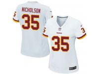 Nike Montae Nicholson Game White Road Women's Jersey - NFL Washington Redskins #35