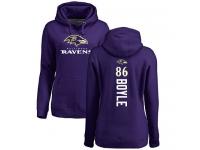 Nike Nick Boyle Purple Backer Women's - NFL Baltimore Ravens #86 Pullover Hoodie
