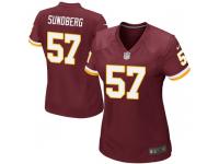 Nike Nick Sundberg Washington Redskins Women's Game Burgundy Team Color Jersey