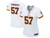 Nike Nick Sundberg Washington Redskins Women's Game White Jersey