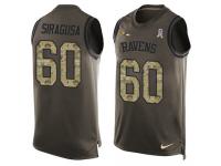 Nike Nico Siragusa Green Men's Jersey - NFL Baltimore Ravens #65 Salute to Service Tank Top