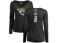 Nike Niles Paul Black Backer Slim Fit Women's - NFL Jacksonville Jaguars #81 Long Sleeve T-Shirt