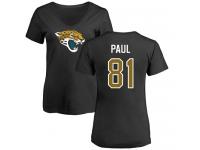 Nike Niles Paul Black Name & Number Logo Slim Fit Women's - NFL Jacksonville Jaguars #81 T-Shirt