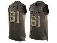 Nike Niles Paul Green Men's Jersey - NFL Jacksonville Jaguars #81 Salute to Service Tank Top