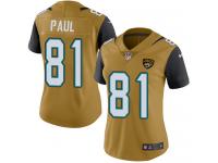 Nike Niles Paul Limited Gold Women's Jersey - NFL Jacksonville Jaguars #81 Rush Vapor Untouchable