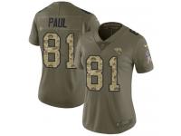 Nike Niles Paul Limited Olive Camo Women's Jersey - NFL Jacksonville Jaguars #81 2017 Salute to Service