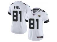 Nike Niles Paul Limited White Road Women's Jersey - NFL Jacksonville Jaguars #81 Vapor Untouchable