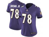 Nike Orlando Brown Jr. Elite Purple Home Women's Jersey - NFL Baltimore Ravens #78 Vapor Untouchable