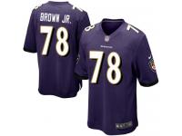Nike Orlando Brown Jr. Game Purple Home Men's Jersey - NFL Baltimore Ravens #78