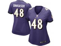 Nike Patrick Onwuasor Game Purple Home Women's Jersey - NFL Baltimore Ravens #48