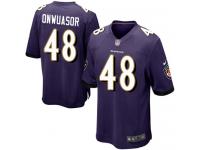 Nike Patrick Onwuasor Game Purple Home Youth Jersey - NFL Baltimore Ravens #48
