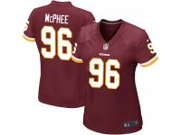 Nike Pernell McPhee Game Burgundy Red Home Women's Jersey - NFL Washington Redskins #96