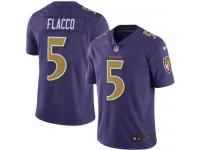 Nike Ravens #5 Joe Flacco Purple Men Stitched NFL Limited Rush Jersey